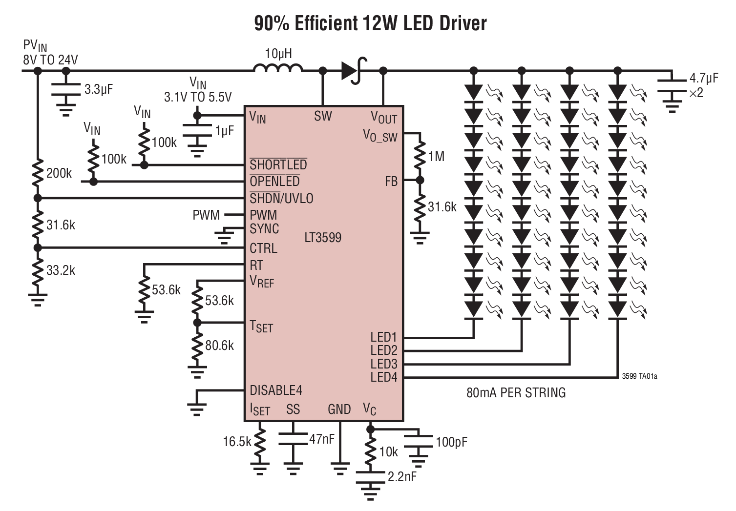 Analog Devices LT3599IUH#PBF